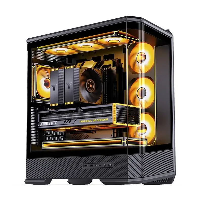 Caixa de computador Jonsbo D400 Midi Tower ATX Tempered Glass – preto