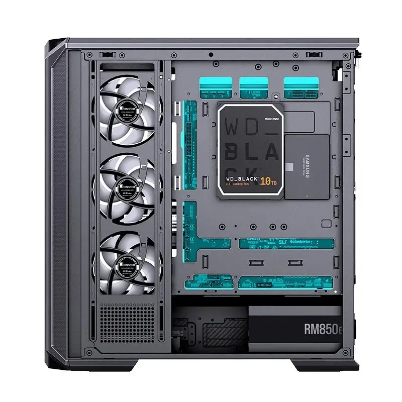 Caixa de computador Jonsbo D400 Midi Tower ATX Tempered Glass – preto