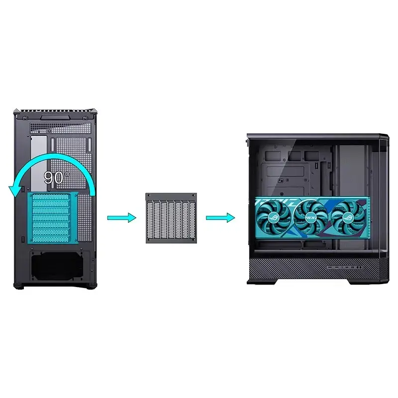 Caixa de computador Jonsbo D400 Midi Tower ATX Tempered Glass – preto