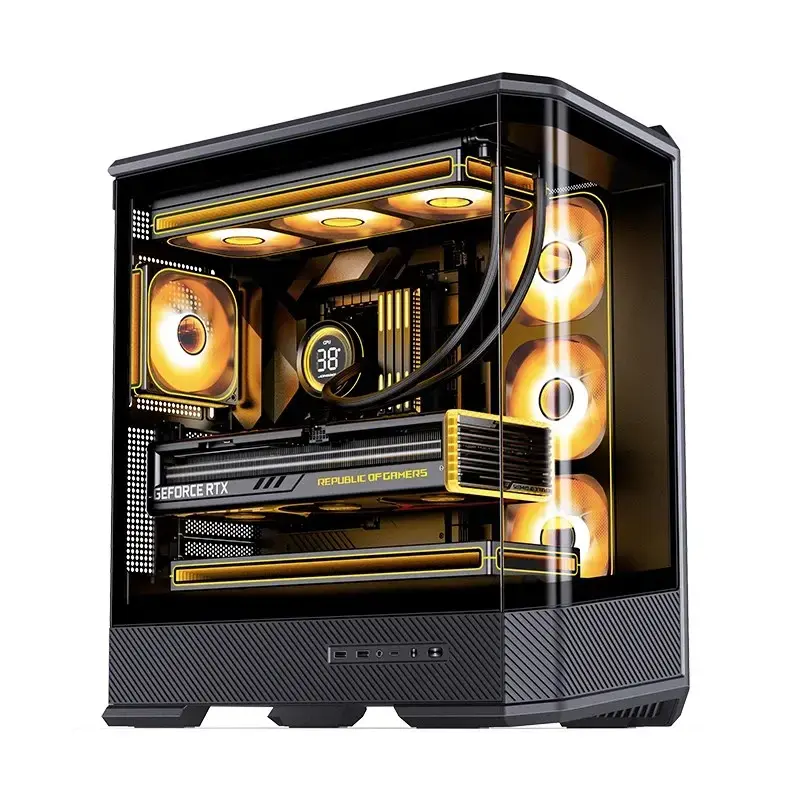 Caixa de computador Jonsbo D400 Midi Tower ATX Tempered Glass – preto