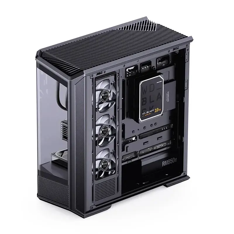 Caixa de computador Jonsbo D400 Midi Tower ATX Tempered Glass – preto