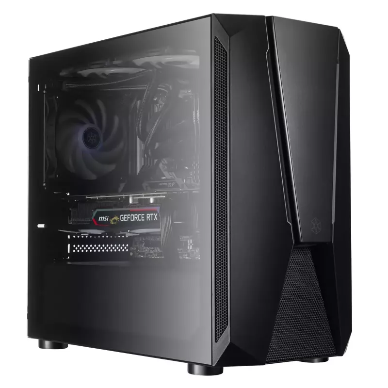 Caixa de PC Silverstone FARA V1M PRO Torre preta