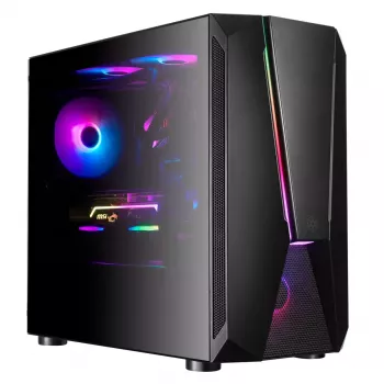 Caixa de PC Silverstone FARA V1M PRO Torre preta