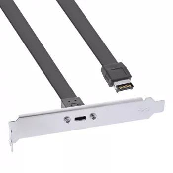 Painel PCI InLine, USB-C para USB 3.2 painel frontal Key-A interno, 0,5 m
