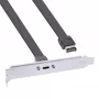 Painel PCI InLine, USB-C para USB 3.2 painel frontal Key-A interno, 0,5 m