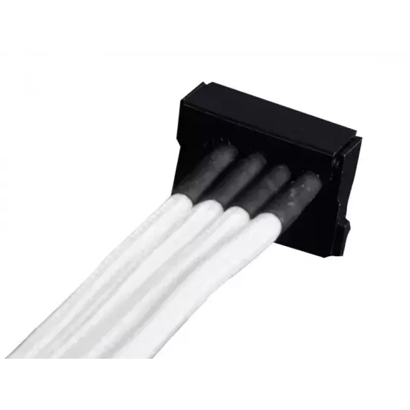 SilverStone SST-PP07-BTSW cabo extensor de alimentação de Molex de 4 pinos para 4x SATA, 0,3 m, branco