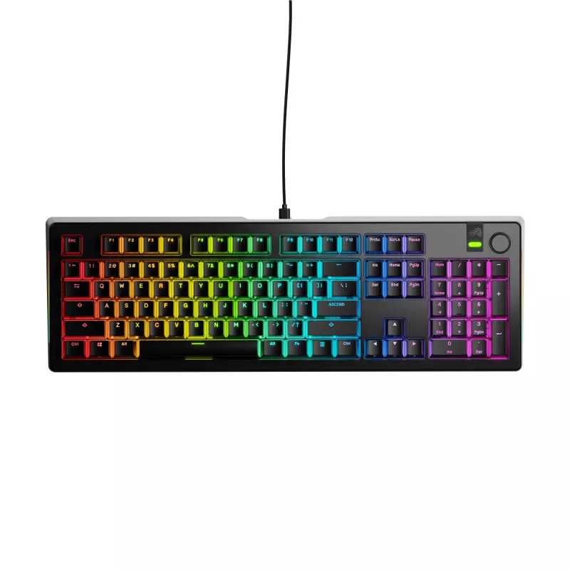 Teclado mecânico Gaming GLORIOUS GMMK 3 PRO 100% Prebuilt com fio USB preto US QWERTY RGB