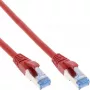 Cabo de rede InLine S/FTP PiMF Cat.6A halogen free 500MHz vermelho 2m