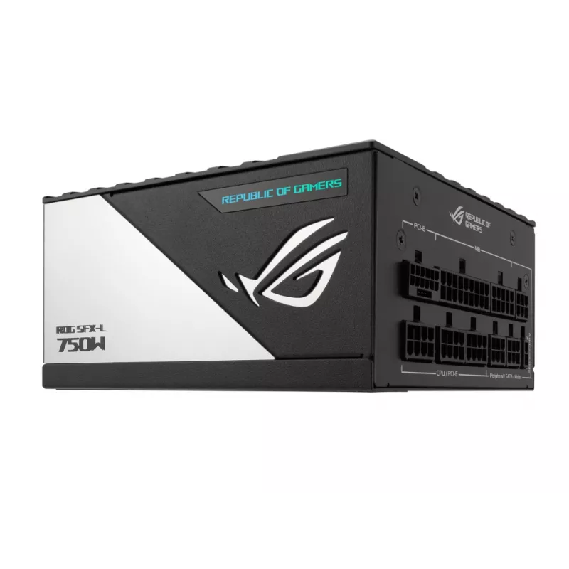 Fonte de alimentação ASUS ROG Loki SFX-L 750W Platinum 20+4 pin ATX preta, prateada