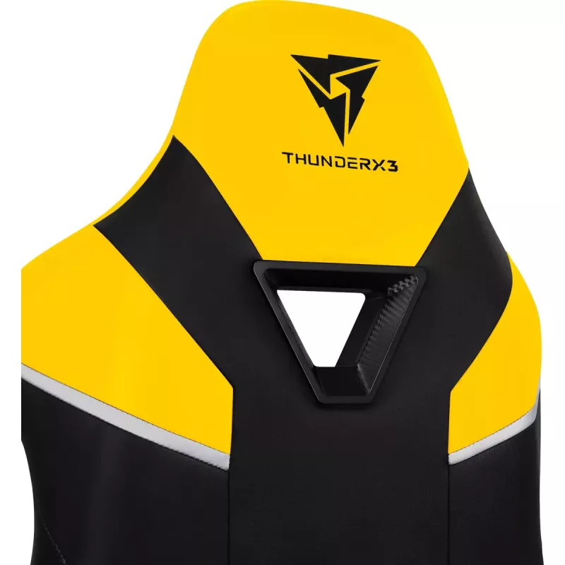Cadeira gaming universal ThunderX3 TC5 Air Tech assento acolchoado preto amarelo