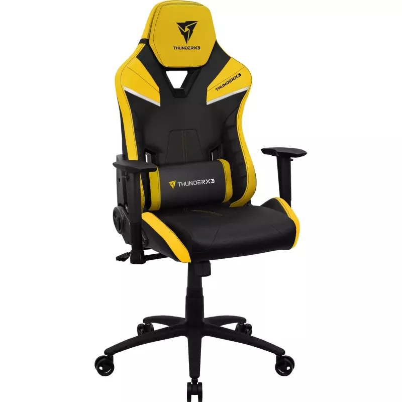 Cadeira gaming universal ThunderX3 TC5 Air Tech assento acolchoado preto amarelo