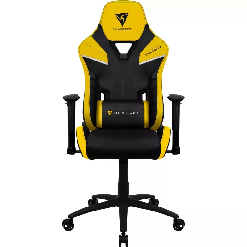 Cadeira gaming universal ThunderX3 TC5 Air Tech assento acolchoado preto amarelo