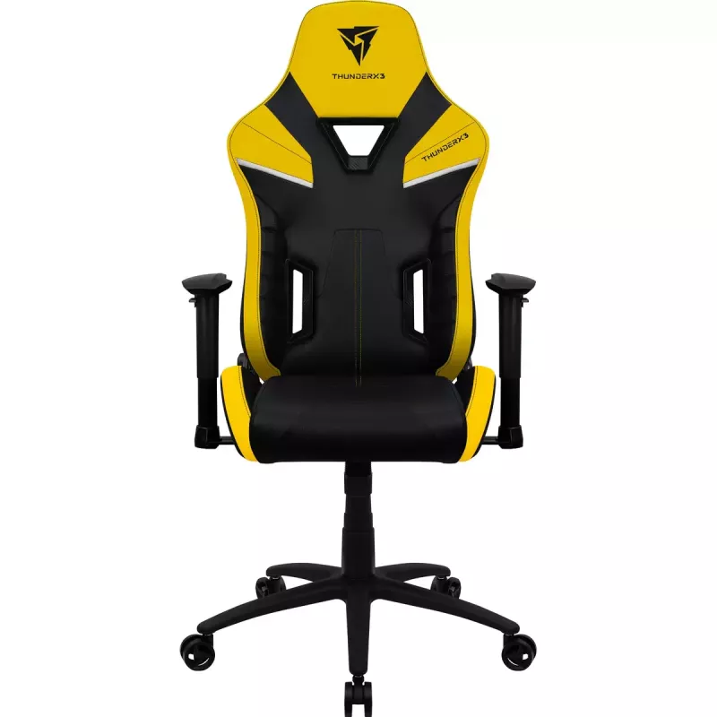 Cadeira gaming universal ThunderX3 TC5 Air Tech assento acolchoado preto amarelo