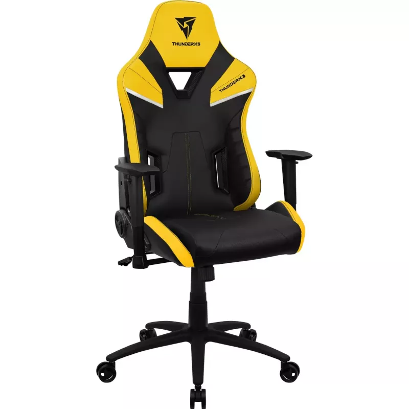 Cadeira gaming universal ThunderX3 TC5 Air Tech assento acolchoado preto amarelo