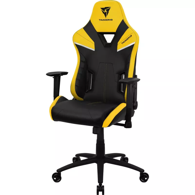 Cadeira gaming universal ThunderX3 TC5 Air Tech assento acolchoado preto amarelo