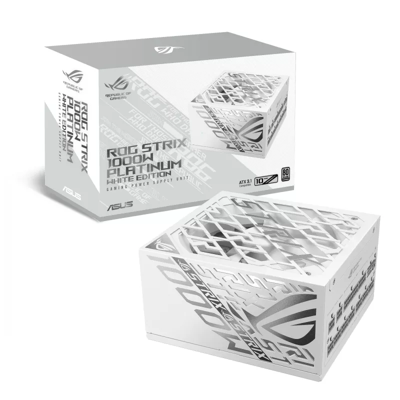 Fonte de alimentação ASUS ROG -STRIX-1000P-GAMING-WHITE 1000 W 20+4 pin ATX ATX