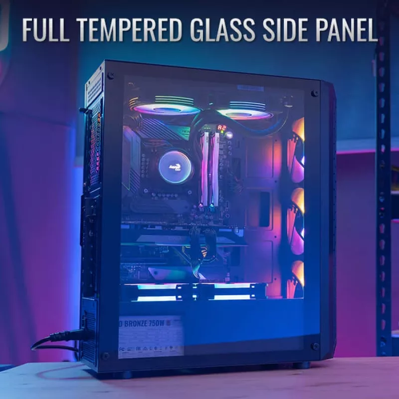 Caixa de PC Aerocool Beam-G-BK-V1 Mini Tower preta