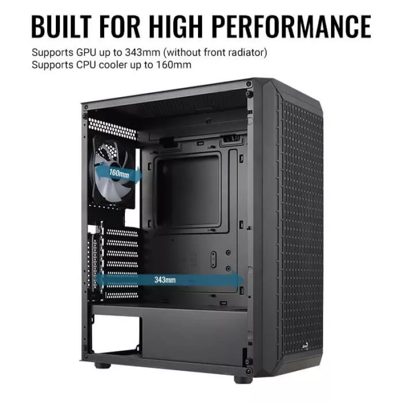 Caixa de PC Aerocool Beam-G-BK-V1 Mini Tower preta
