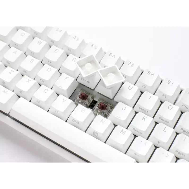 Teclado gaming Ducky One 3 Mini Pure White USB Alemão Mecânico 61 teclas