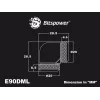 Cotovelo de compressão BitsPower carbono preto BP-CBE90DML — fitting de latão 90°, aspeto carbono preto, 1 unid.