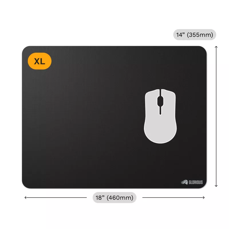 Tapete de rato Glorious Gaming Glorious Tapete de rato 2 XL sem bordas preto