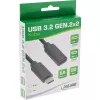 Cabo de extensão USB 3.2 Gen.2x2 InLine 35771 1m USB-C macho/fêmea preto