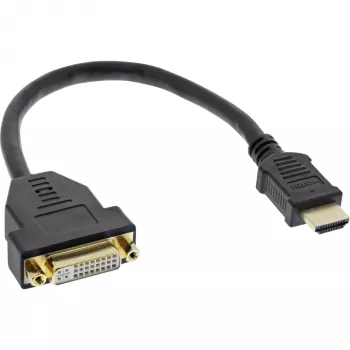 Adaptador InLine HDMI-DVI HDMI A macho / DVI fêmea 0,2 m
