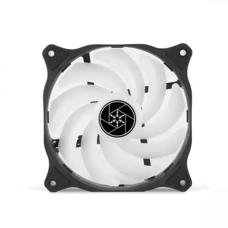 Ventoinha Silverstone Air Blazer 120R 12 cm preto transparente rolamento hidráulico