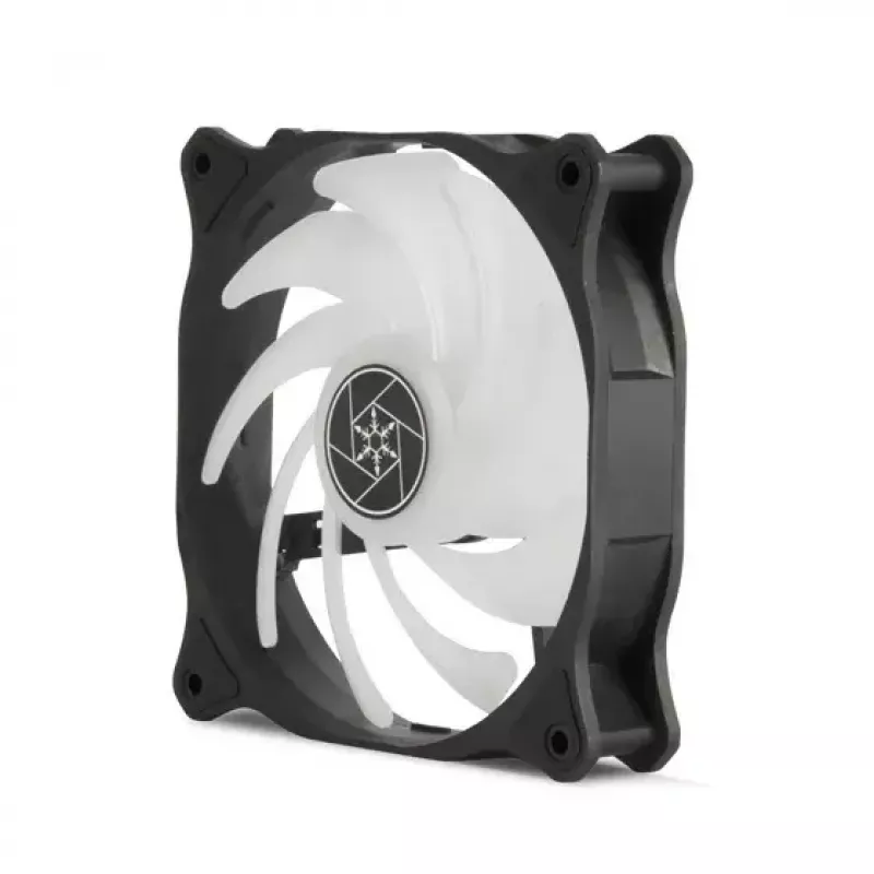 Ventoinha Silverstone Air Blazer 120R 12 cm preto transparente rolamento hidráulico