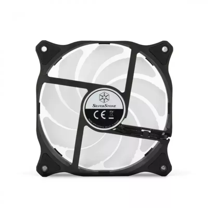 Ventoinha Silverstone Air Blazer 120R 12 cm preto transparente rolamento hidráulico