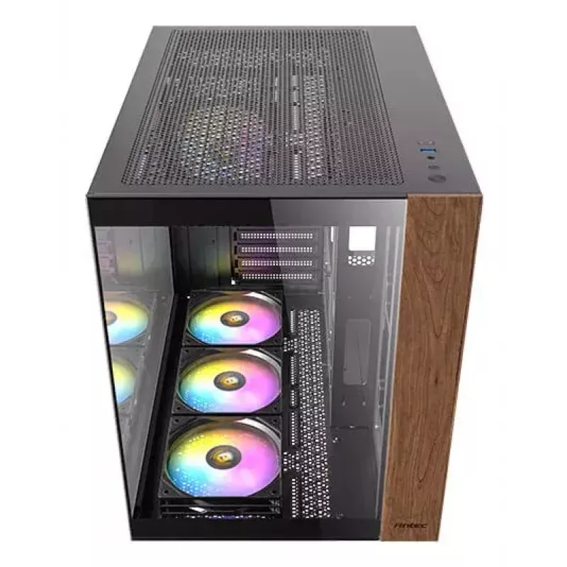 Caixa de PC Antec CX800 Midi Tower preto, efeito madeira