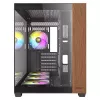 Caixa de PC Antec CX800 Midi Tower preto, efeito madeira