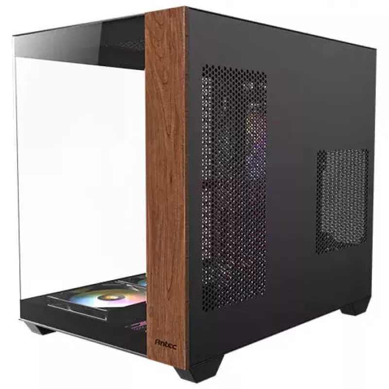 Caixa de PC Antec CX800 Midi Tower preto, efeito madeira