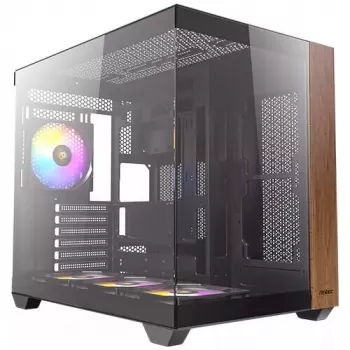 Caixa de PC Antec CX800 Midi Tower preto, efeito madeira