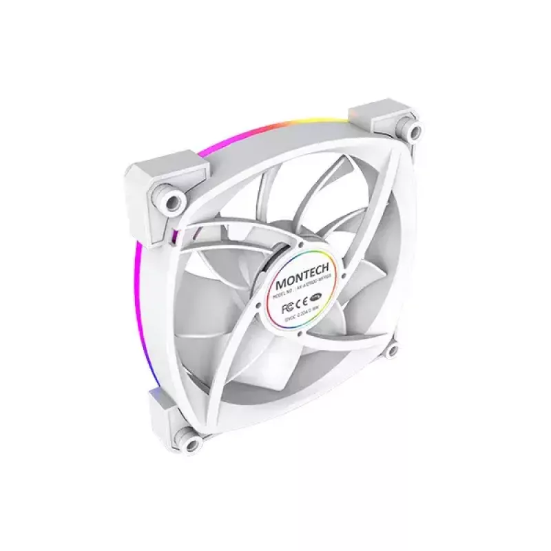Módulo de ventoinha Montech AX120 PWM 120mm 12V 3-pin 4-pin branco