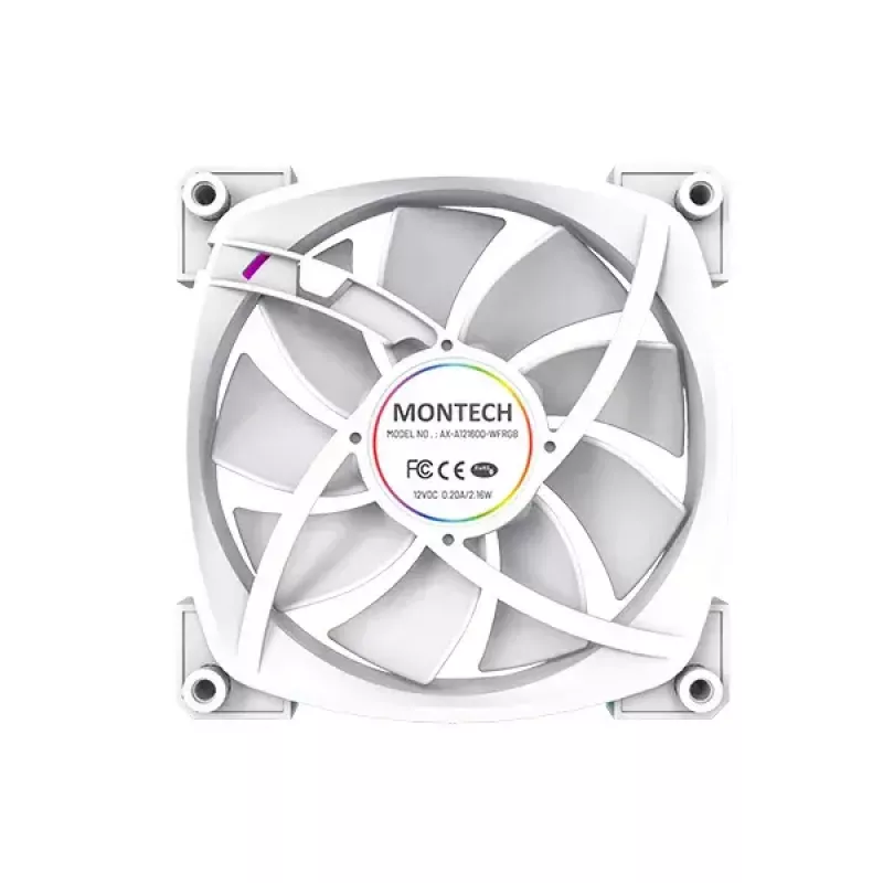Módulo de ventoinha Montech AX120 PWM 120mm 12V 3-pin 4-pin branco