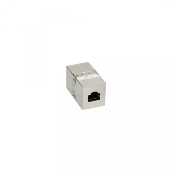 Adaptador InLine Cat.6, metal totalmente blindado, 2x conector fêmea RJ45/conector fêmea RJ45, direto