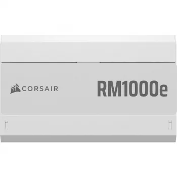 Fonte de alimentação CORSAIR RMe Series RM1000e — 1000 W, ATX 3.1, 80 PLUS Gold, totalmente modular, branca, ventoinha de 120 mm