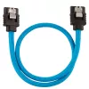 Corsair CC-8900251 Premium Sleeved cabo SATA, 0,3 m, (2 un.), azul