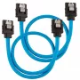 Corsair CC-8900251 Premium Sleeved cabo SATA, 0,3 m, (2 un.), azul