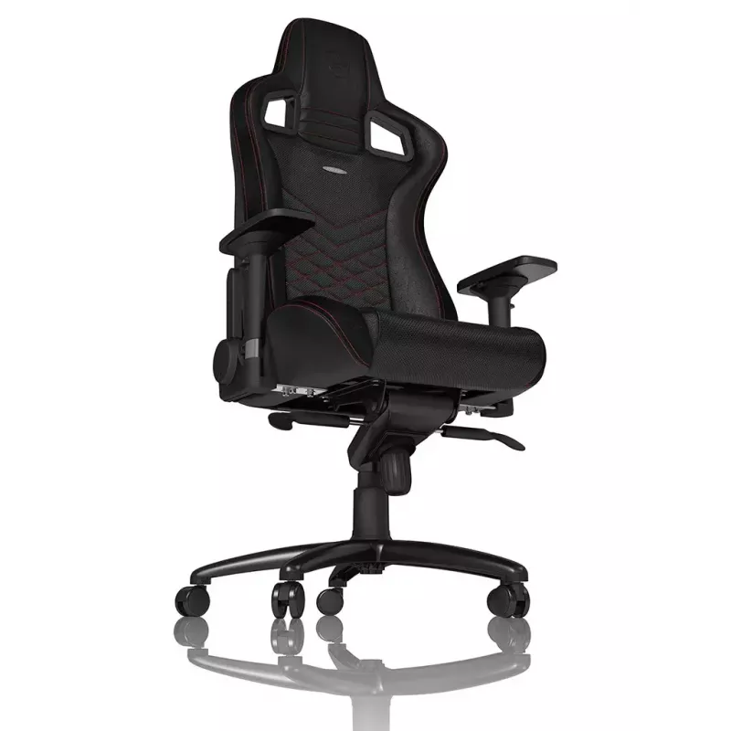 Cadeira gaming noblechairs EPIC assento acolchoado preto vermelho 120 kg