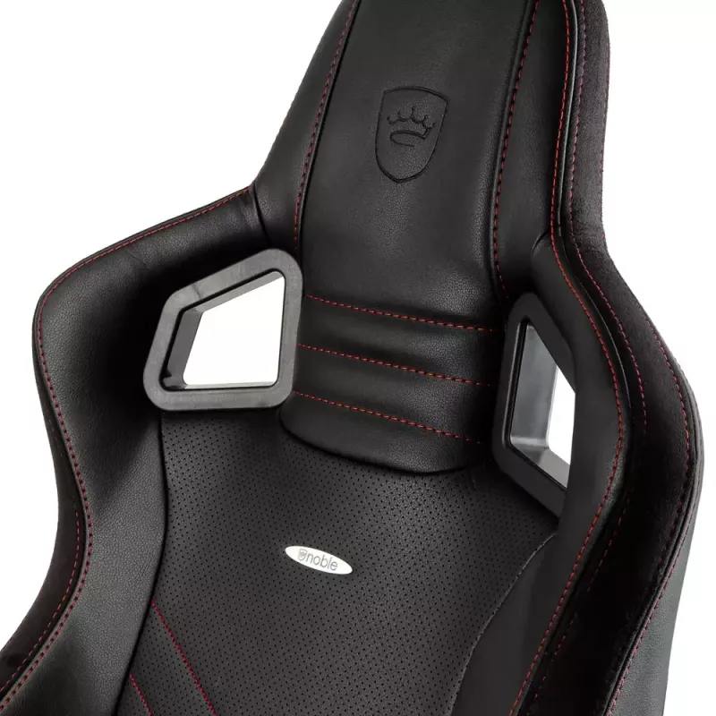 Cadeira gaming noblechairs EPIC assento acolchoado preto vermelho 120 kg