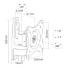 Suporte de parede InLine, para monitores até 69 cm (27 polegadas), máx. 15 kg
