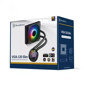 Conjunto de refrigeração líquida Silverstone VIDA 120 fino 12 cm preto 300-1800 RPM