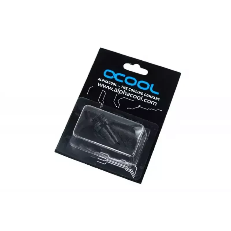 Conector Alphacool 17093 latão preto 22 mm altura 1 cm diâmetro