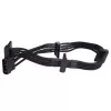 SilverStone SST-PP07-BTSB cabo de extensão de Molex de 4 pinos para 4x SATA, 300 mm, preto