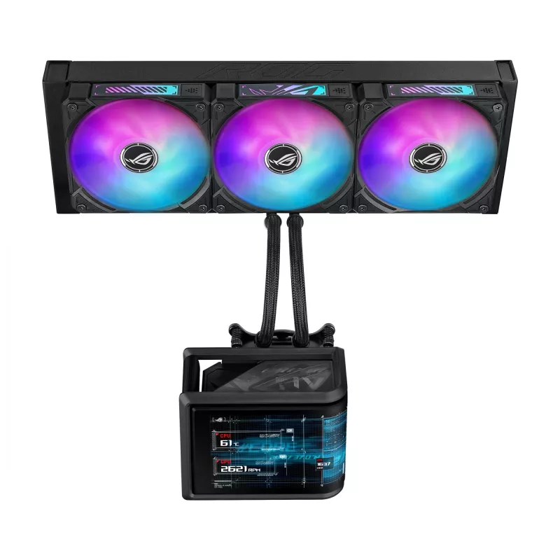 Cooler líquido all-in-one ASUS ROG Ryuo IV SLC 360 ARGB – ventoinha de 120 mm, radiador de 360 mm, preto