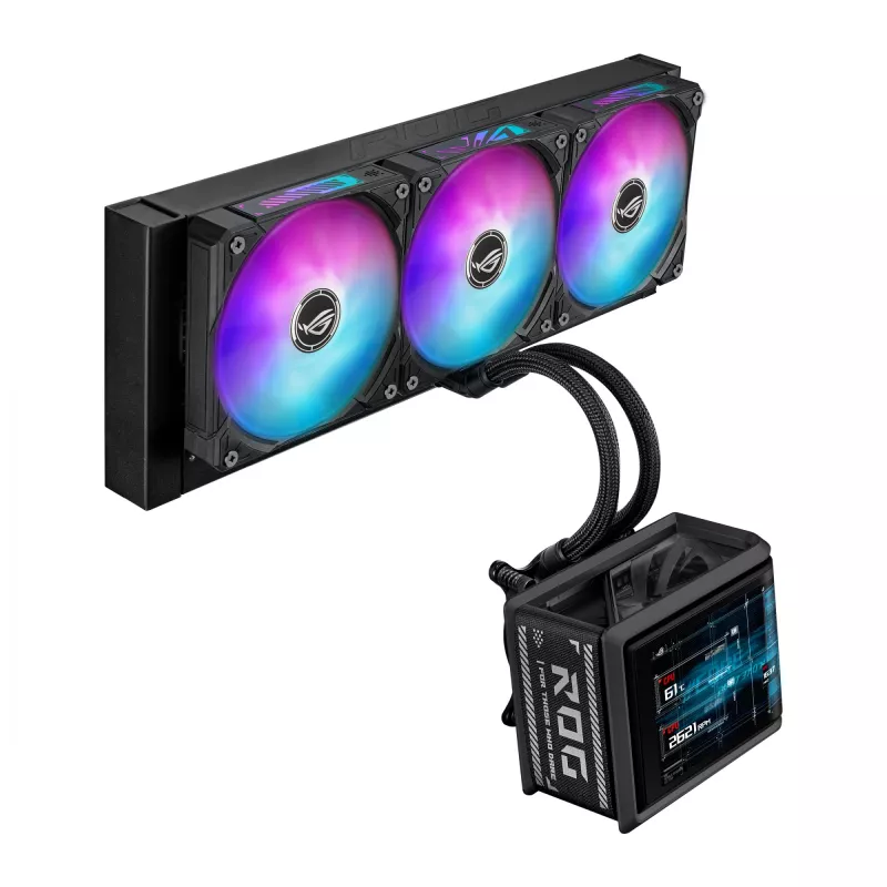 Cooler líquido all-in-one ASUS ROG Ryuo IV SLC 360 ARGB – ventoinha de 120 mm, radiador de 360 mm, preto