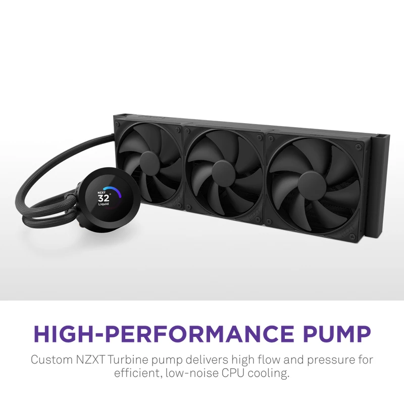 Refrigerador líquido All-in-One NZXT Kraken Plus 360 12 cm preto Fluid Dynamic Bearing
