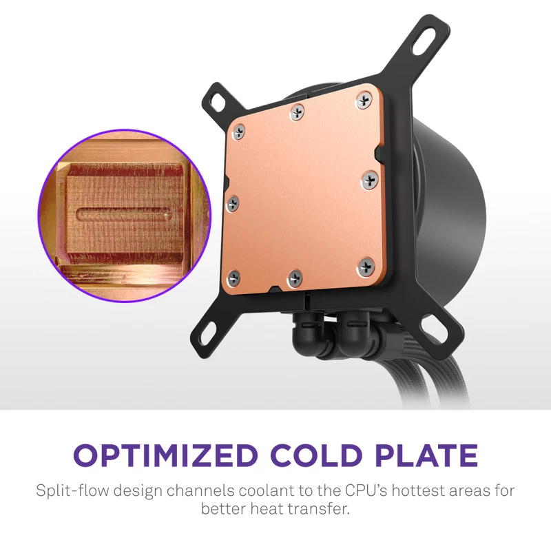 Refrigerador de CPU NZXT Kraken Plus 240 RGB preto